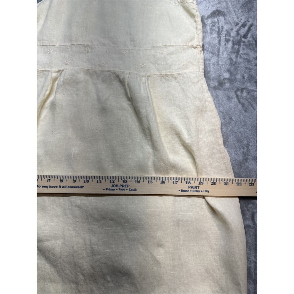 Aly Wear Linen Dress Womens Small Pale Yellow Lagenlook Cottagecore Minimalist - Picture 11 of 11
